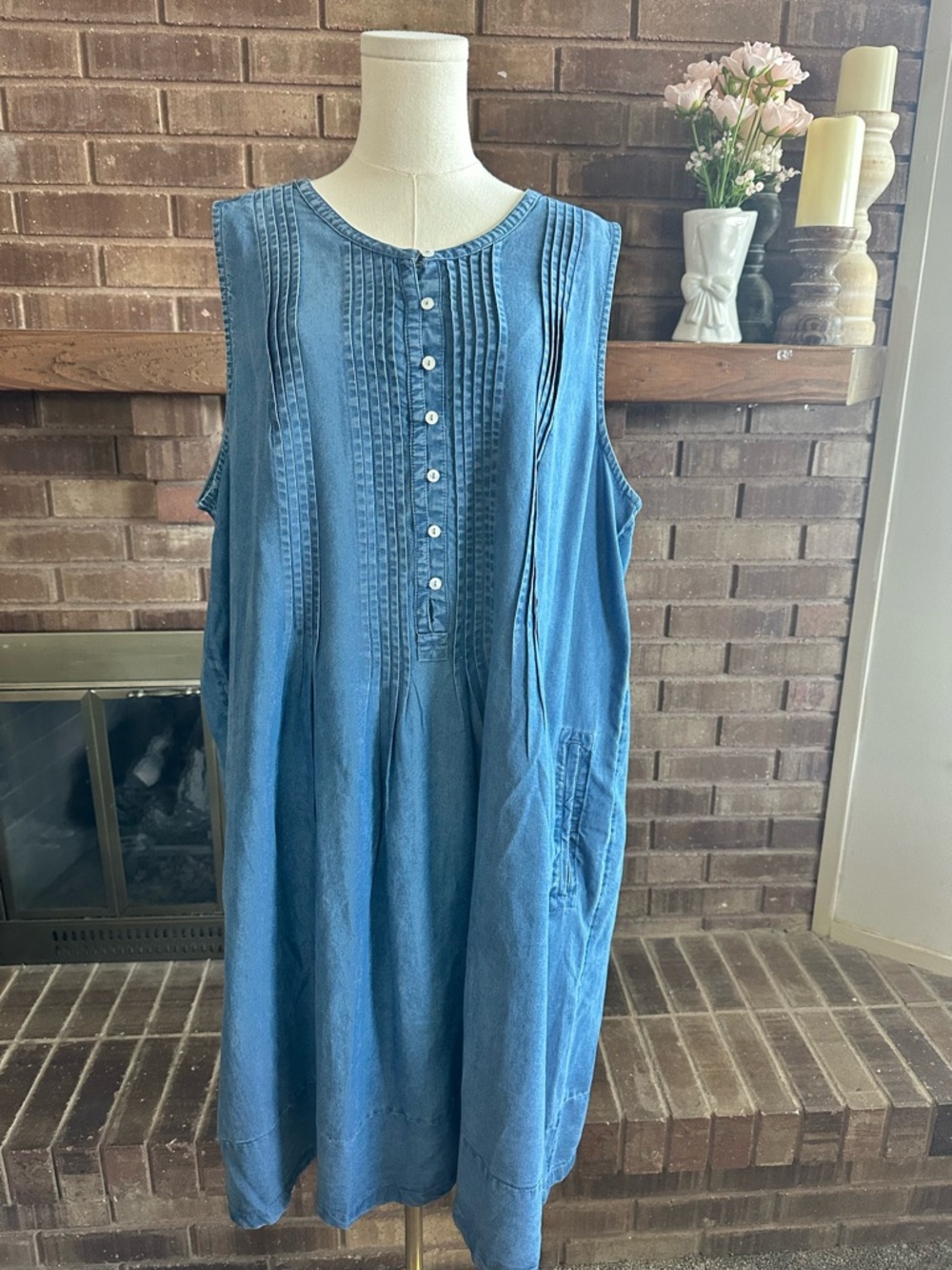 Coldwater Creek Tencel Sleeveless Dress – Effortless Breezy Elegance 2X - Picture 2 of 5